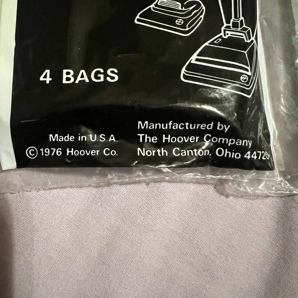 Vintage 1976 Hoover Vacuum Cleaner‎ Bags Type C Package of 4 Bags 4010003C